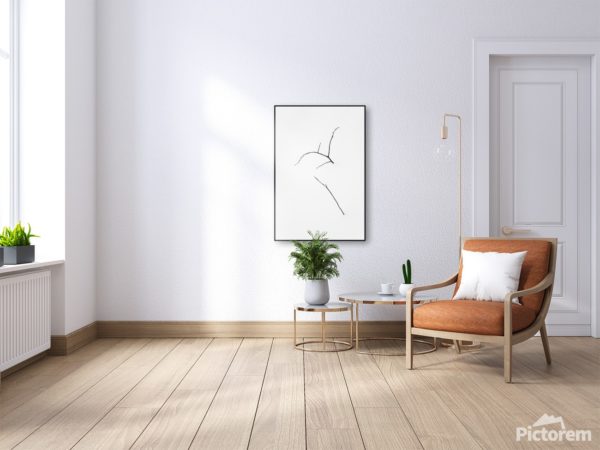 Vizualizace fotoobrazu v interiéru - Zimní minimalismus II ve velikosti 90x60cm